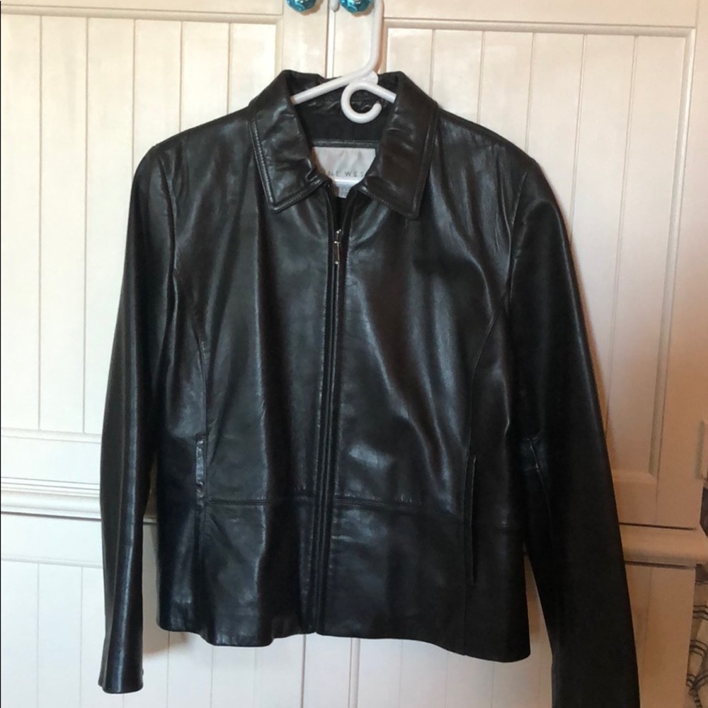 Black leather jacket